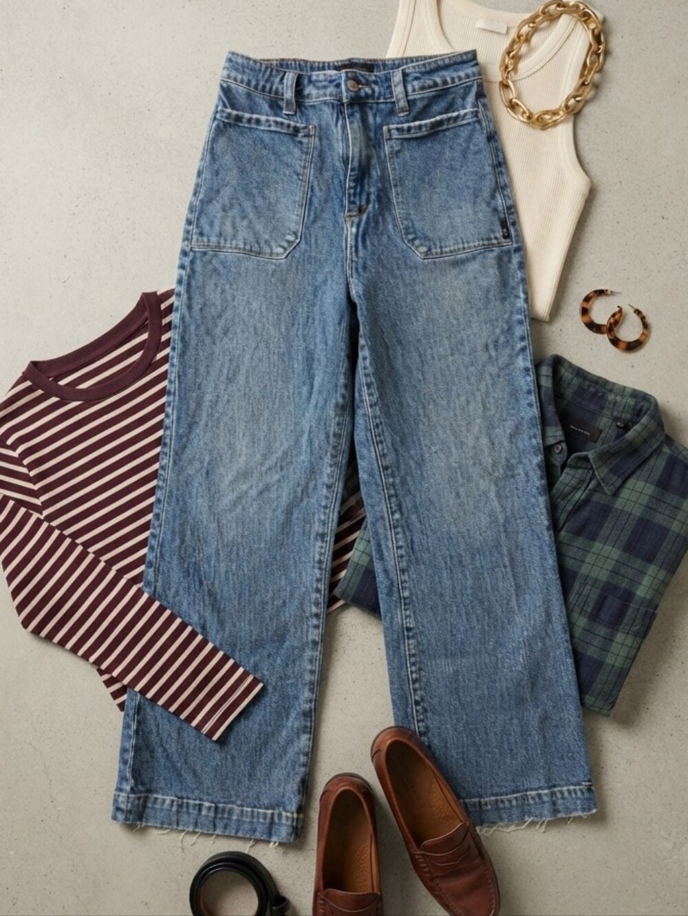 Silver Jeans Vintage Patch Pocket Wide Leg Pants
